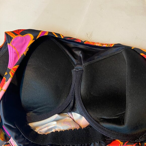 Lands End Swimsuit Set 16W DD Tankini Bikini Bottom Colorful Floral Pool Travel - Picture 6 of 13